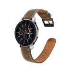 Rundes Armband aus echtem Leder als Ersatz für Samsung Galaxy Watch 3 (41 mm, 45 mm, 42 mm, 46 mm).