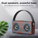 D10 Bluetooth 4.2 Portable Wooden Handheld Bluetooth Speaker, D10(Red Wood Texture), D10(Bamboo Texture)