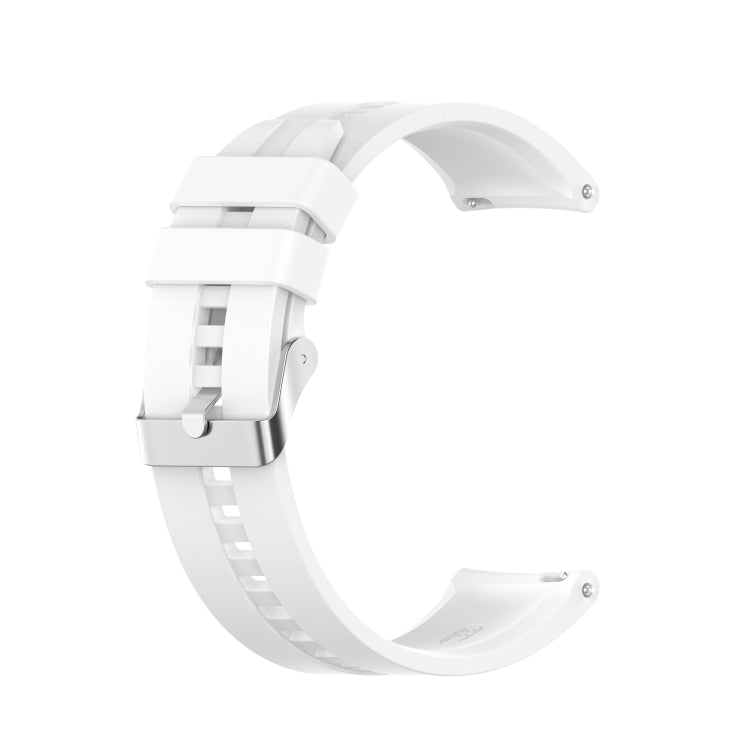 Silicone Replacement Strap Watchband with Silver Steel Buckle, For Xiaomi Watch Color Sport, For TicWatch Pro 3