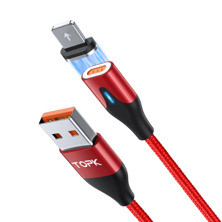 扁形磁吸金属接头 尼龙编织磁吸快充数据线, 1m USB to 8 Pin, 1m 3 in 1