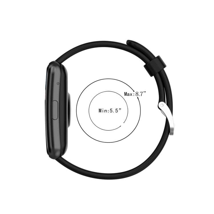 For Huawei Watch Fit Silicone Replacement Wrist Strap Watchband with Stainless Steel Buckle
