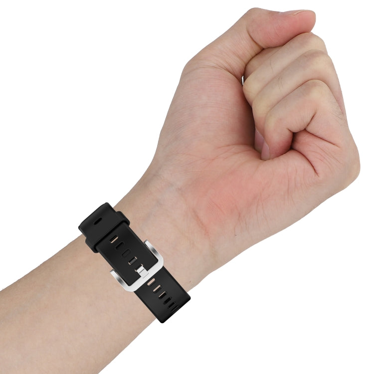 For Huawei Watch Fit Silicone Replacement Wrist Strap Watchband with Stainless Steel Buckle