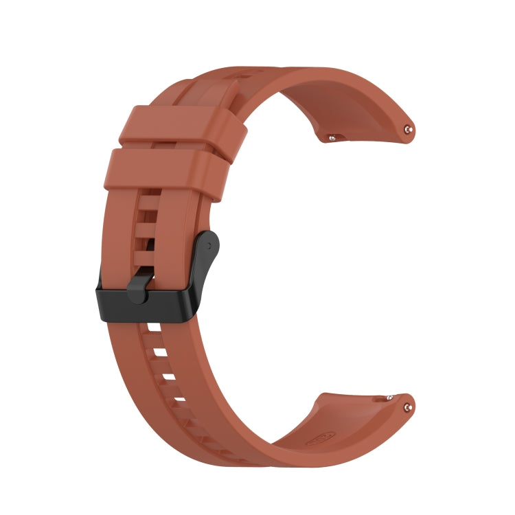 For Huawei Watch GT 2 42mm Silicone Replacement Wrist Strap Watchband, with Black Buckle, with Silver Buckle
