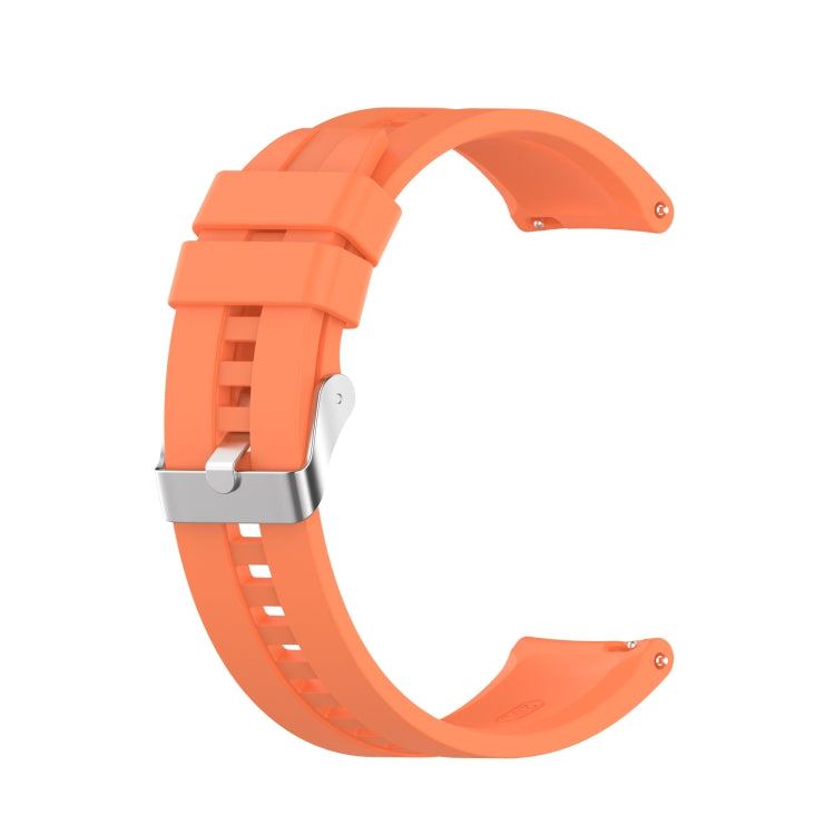 For Huawei Watch GT 2 42mm Silicone Replacement Wrist Strap Watchband, with Black Buckle, with Silver Buckle