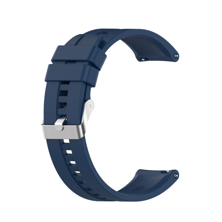 For Huawei Watch GT 2 42mm Silicone Replacement Wrist Strap Watchband, with Black Buckle, with Silver Buckle