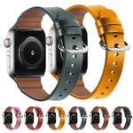 Replacement Genuine Leather Watchbands, For Apple Watch Series 7 45mm / 6 & SE & 5 & 4 44mm / 3 & 2 & 1 42mm, For Apple Watch Series 7 41mm / 6 & SE & 5 & 4 40mm / 3 & 2 & 1 38mm