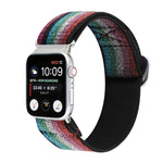 Metal Japanese Buckle Elastic Nylon Replacement Watchbands, For Apple Watch Series 7 45mm / 6 & SE & 5 & 4 44mm / 3 & 2 & 1 42mm, For Apple Watch Series 8&7 41mm / SE 2&6&SE&5&4 40mm / 3&2&1 38mm                                                         ...