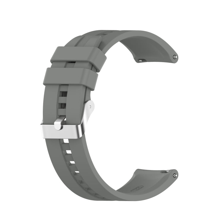 For Huawei Watch GT 2 46mm Silicone Replacement Wrist Strap Watchband, with Black Buckle, with Silver Buckle