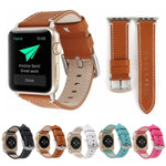 Calfskin Genuine Leather Watchband For Apple Watch Series 6 & SE & 5 & 4 44mm / 3 & 2 & 1 42mm, For Apple Watch Series 7 45mm / 6 & SE & 5 & 4 44mm / 3 & 2 & 1 42mm