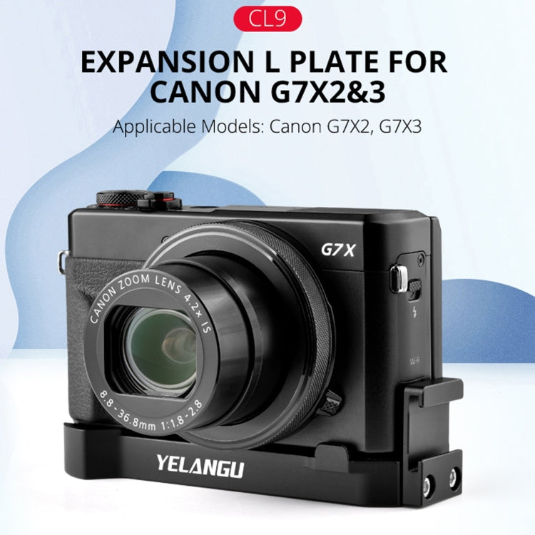 YELANGU CL9 Camera Expansion Board L Plate for Canon G7X2/ G7X23, CL9 for Canon G7X2