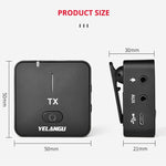 ميكروفون تسجيل لاسلكي للبث المباشر والمقابلات YELANGU MX5 2.4G