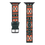 Ethnic Leather Watchband For Apple Watch Series 6 & SE & 5 & 4 40mm / 3 & 2 & 1 38mm, For Apple Watch Series 7 41mm / 6 & SE & 5 & 4 40mm / 3 & 2 & 1 38mm