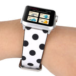 Fashion Wave Dot Series Leather Replacement Watchbands For Apple Watch Series 6 & SE & 5 & 4 40mm / 3 & 2 & 1 38mm, For Apple Watch Series 8&7 41mm / SE 2&6&SE&5&4 40mm / 3&2&1 38mm