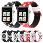 Fashion Wave Dot Series Leather Replacement Watchbands For Apple Watch Series 6 & SE & 5 & 4 40mm / 3 & 2 & 1 38mm, For Apple Watch Series 8&7 41mm / SE 2&6&SE&5&4 40mm / 3&2&1 38mm
