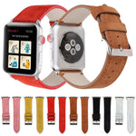 Frosted Genuine Leather Watchband For Apple Watch Series 6 & SE & 5 & 4 40mm / 3 & 2 & 1 38mm, For Apple Watch Series 7 41mm / 6 & SE & 5 & 4 40mm / 3 & 2 & 1 38mm