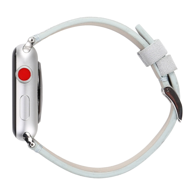 Frosted Genuine Leather Watchband For Apple Watch Series 6 & SE & 5 & 4 44mm / 3 & 2 & 1 42mm, For Apple Watch Series 7 45mm / 6 & SE & 5 & 4 44mm / 3 & 2 & 1 42mm