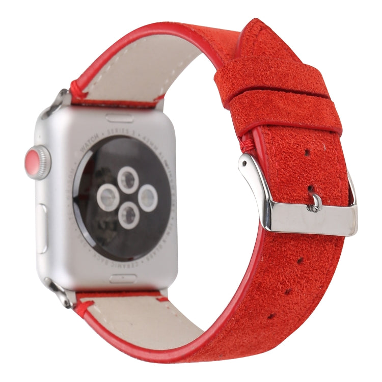 سوار ساعة من الجلد الطبيعي غير اللامع لسلسلة Apple Watch 6 و SE و 5 و 4 مقاس 44 مم / 3 و 2 و 1 مقاس 42 مم، لسلسلة Apple Watch 7 مقاس 45 مم / 6 و SE و 5 و 4 مقاس 44 مم / 3 و 2 و 1 مقاس 42 مم
