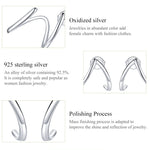 S925 Sterling Silver Simple Style Lines Women Earrings, Lines