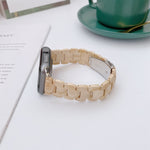 Wooden Bead Woven Watchband For Apple Watch Series 6 & SE & 5 & 4 44mm / 3 & 2 & 1 42mm, For Apple Watch Ultra 49mm / Series 8&7 45mm / SE 2&6&SE&5&4 44mm / 3&2&1 42mm