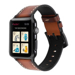 Retro Head-layer Cowhide Genuine Leather Watchband For Apple Watch Series 6 & SE & 5 & 4 44mm / 3 & 2 & 1 42mm, For Apple Watch Series 7 45mm / 6 & SE & 5 & 4 44mm / 3 & 2 & 1 42mm                                                                        ...