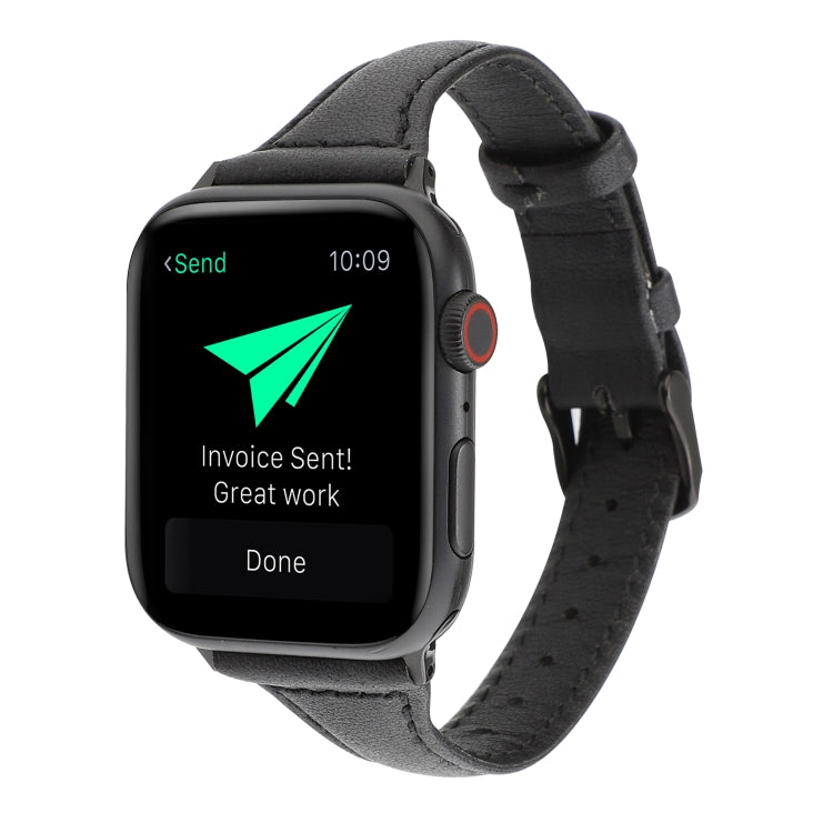 Crazy Horse Texture Genuine Leather Strap, For Apple Watch Series 7 41mm / 6 & SE & 5 & 4 40mm / 3 & 2 & 1 38mm, For Apple Watch Series 8&7 41mm / SE 2&6&SE&5&4 40mm / 3&2&1 38mm                                                                          ...