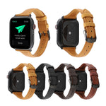 Crazy Horse Texture Genuine Leather Strap, For Apple Watch Series 7 41mm / 6 & SE & 5 & 4 40mm / 3 & 2 & 1 38mm, For Apple Watch Series 8&7 41mm / SE 2&6&SE&5&4 40mm / 3&2&1 38mm                                                                          ...