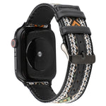 Ethnic Style Genuine Leather Strap, For Apple Watch Series 7 41mm / 6 & SE & 5 & 4 40mm / 3 & 2 & 1 38mm, For Apple Watch Series 7 45mm / 6 & SE & 5 & 4 44mm / 3 & 2 & 1 42mm