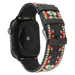 Ethnic Style Genuine Leather Strap, For Apple Watch Series 7 41mm / 6 & SE & 5 & 4 40mm / 3 & 2 & 1 38mm, For Apple Watch Series 7 45mm / 6 & SE & 5 & 4 44mm / 3 & 2 & 1 42mm