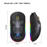 HXSJ T90 RGB Light Three-mode Wireless Gaming Mouse
