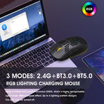 HXSJ T90 RGB Light Three-mode Wireless Gaming Mouse