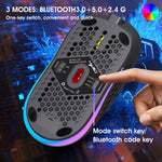 HXSJ T90 RGB Light Three-mode Wireless Gaming Mouse
