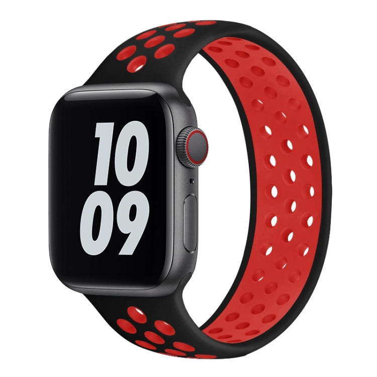 Elastic Silicone Watchband For Apple Watch Series 6 & SE & 5 & 4 40mm / 3 & 2 & 1 38mm, Length: 160mm, 160mm (White Black), 160mm (Black), 160mm (Black Yellow), 160mm (Black Grey), 160mm (Red Black), 160mm (Black White), 160mm (Black Red)              ...