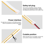 CJ-1206 12V 6A 5m IP65 Waterproof Silicone Neon LED Strip Light, US Plug