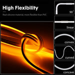 CJ-1206 12V 6A 5m IP65 Waterproof Silicone Neon LED Strip Light, US Plug