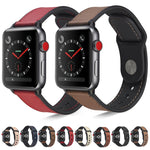 Paste Leather TPU Watchband For Apple Watch Series 6 & SE & 5 & 4 40mm / 3 & 2 & 1 38mm