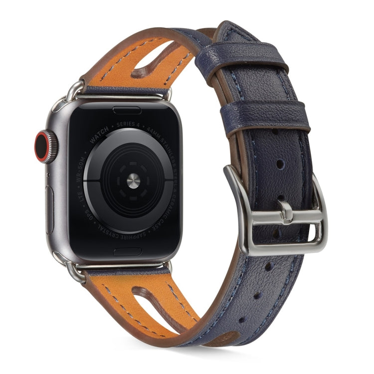 Top-grain Leather Watchband For Apple Watch Series 6 & SE & 5 & 4 40mm / 3 & 2 & 1 38mm