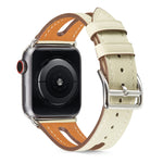 Top-grain Leather Watchband For Apple Watch Series 6 & SE & 5 & 4 40mm / 3 & 2 & 1 38mm