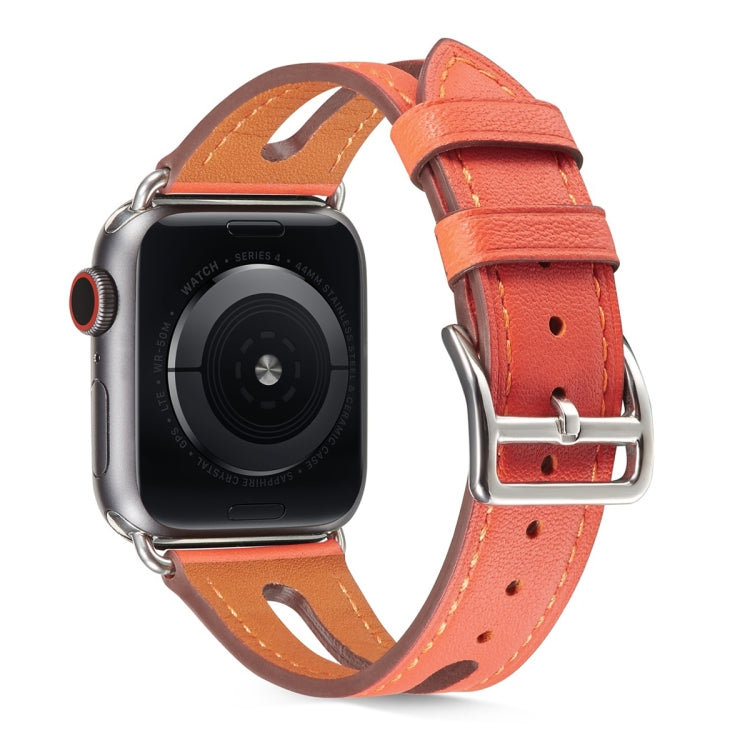 Top-grain Leather Watchband For Apple Watch Series 6 & SE & 5 & 4 44mm / 3 & 2 & 1 42mm