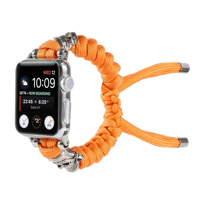 Skull Umbrella Cord Braided Watch Strap, For Apple Watch Ultra 49mm / Series 8&7 45mm / SE 2&6&SE&5&4 44mm / 3&2&1 42mm, For Apple Watch Series 8&7 41mm / SE 2&6&SE&5&4 40mm / 3&2&1 38mm                                                                  ...