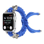 Skull Umbrella Cord Braided Watch Strap, For Apple Watch Ultra 49mm / Series 8&7 45mm / SE 2&6&SE&5&4 44mm / 3&2&1 42mm, For Apple Watch Series 8&7 41mm / SE 2&6&SE&5&4 40mm / 3&2&1 38mm                                                                  ...
