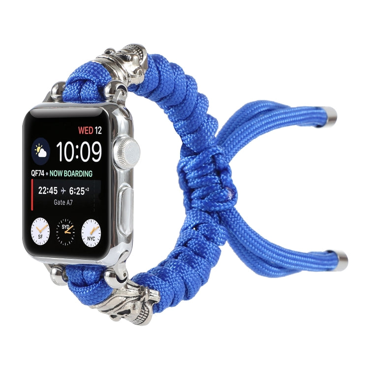 Skull Umbrella Cord Braided Watch Strap, For Apple Watch Ultra 49mm / Series 8&7 45mm / SE 2&6&SE&5&4 44mm / 3&2&1 42mm, For Apple Watch Series 8&7 41mm / SE 2&6&SE&5&4 40mm / 3&2&1 38mm                                                                  ...