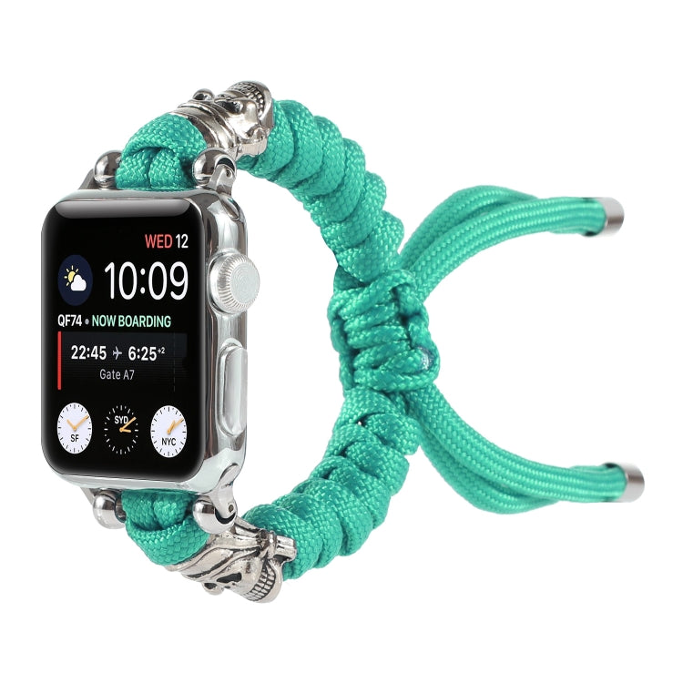 Skull Umbrella Cord Braided Watch Strap, For Apple Watch Ultra 49mm / Series 8&7 45mm / SE 2&6&SE&5&4 44mm / 3&2&1 42mm, For Apple Watch Series 8&7 41mm / SE 2&6&SE&5&4 40mm / 3&2&1 38mm                                                                  ...