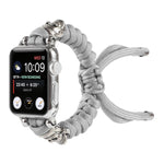 Skull Umbrella Cord Braided Watch Strap, For Apple Watch Ultra 49mm / Series 8&7 45mm / SE 2&6&SE&5&4 44mm / 3&2&1 42mm, For Apple Watch Series 8&7 41mm / SE 2&6&SE&5&4 40mm / 3&2&1 38mm                                                                  ...