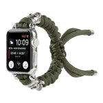 Skull Umbrella Cord Braided Watch Strap, For Apple Watch Ultra 49mm / Series 8&7 45mm / SE 2&6&SE&5&4 44mm / 3&2&1 42mm, For Apple Watch Series 8&7 41mm / SE 2&6&SE&5&4 40mm / 3&2&1 38mm                                                                  ...