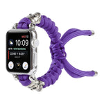 Skull Umbrella Cord Braided Watch Strap, For Apple Watch Ultra 49mm / Series 8&7 45mm / SE 2&6&SE&5&4 44mm / 3&2&1 42mm, For Apple Watch Series 8&7 41mm / SE 2&6&SE&5&4 40mm / 3&2&1 38mm                                                                  ...