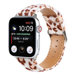 Horsehair Fluffy Leopard Print Leather Watch Strap, For Apple Watch Ultra 49mm / Series 8&7 45mm / SE 2&6&SE&5&4 44mm / 3&2&1 42mm, For Apple Watch Series 8&7 41mm / SE 2&6&SE&5&4 40mm / 3&2&1 38mm                                                       ...