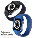 Weave Replacement Wrist Strap Watchbands with Frame For Apple Watch Series 6 & SE & 5 & 4 40mm / 3 & 2 & 1 38mm, 128mm, 135mm, 140mm, 145mm, 150mm, 155mm