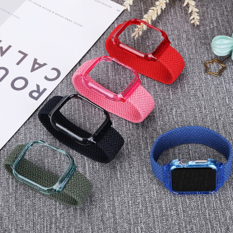 Weave Replacement Wrist Strap Watchbands with Frame For Apple Watch Series 6 & SE & 5 & 4 40mm / 3 & 2 & 1 38mm, 128mm, 135mm, 140mm, 145mm, 150mm, 155mm