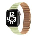 سوار ساعة من الجلد بحلقة متداخلة لسلسلة Apple Watch 6 و SE و 5 و 4 مقاس 44مم / 3 و 2 و 1 مقاس 42مم، لسلسلة Apple Watch 7 مقاس 45مم / 6 و SE و 5 و 4 مقاس 44مم / 3 و 2 و 1 مقاس 42مم