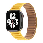 سوار ساعة من الجلد بحلقة متداخلة لسلسلة Apple Watch 6 و SE و 5 و 4 مقاس 44مم / 3 و 2 و 1 مقاس 42مم، لسلسلة Apple Watch 7 مقاس 45مم / 6 و SE و 5 و 4 مقاس 44مم / 3 و 2 و 1 مقاس 42مم